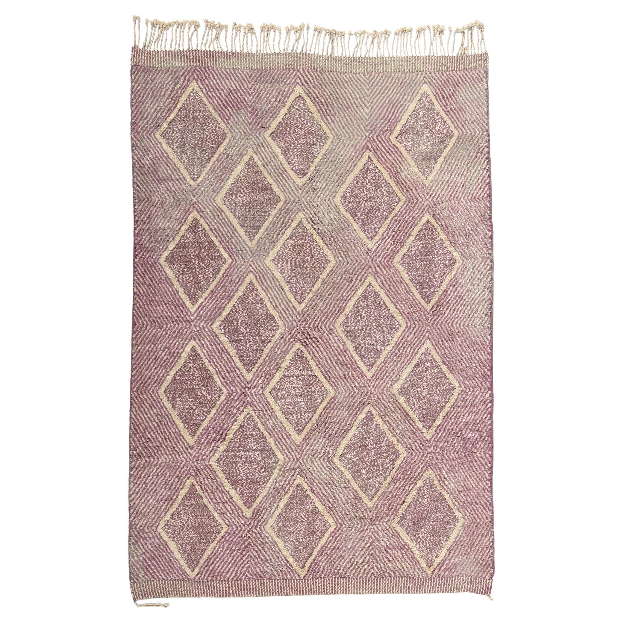 Tapis marocain moderne Beni Mrirt High-Low, Cozy Nomad rencontre Boho Hygge