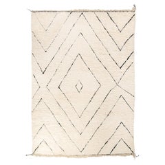 Modern Beni Ourain rug / Moroccan Diamond Pattern Rug, In Stock