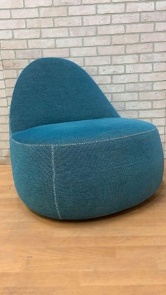 Modern Bernhardt Design Mitt Lounge Chair in Blue