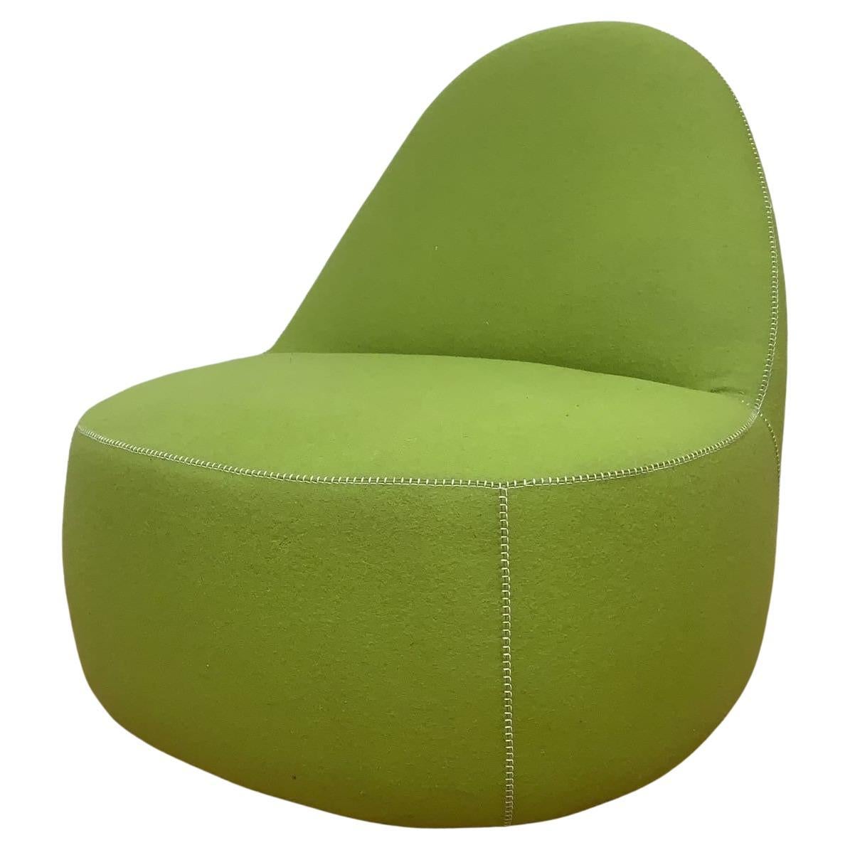 Modern Bernhardt Design Mitt Lounge Chair in Green For Sale