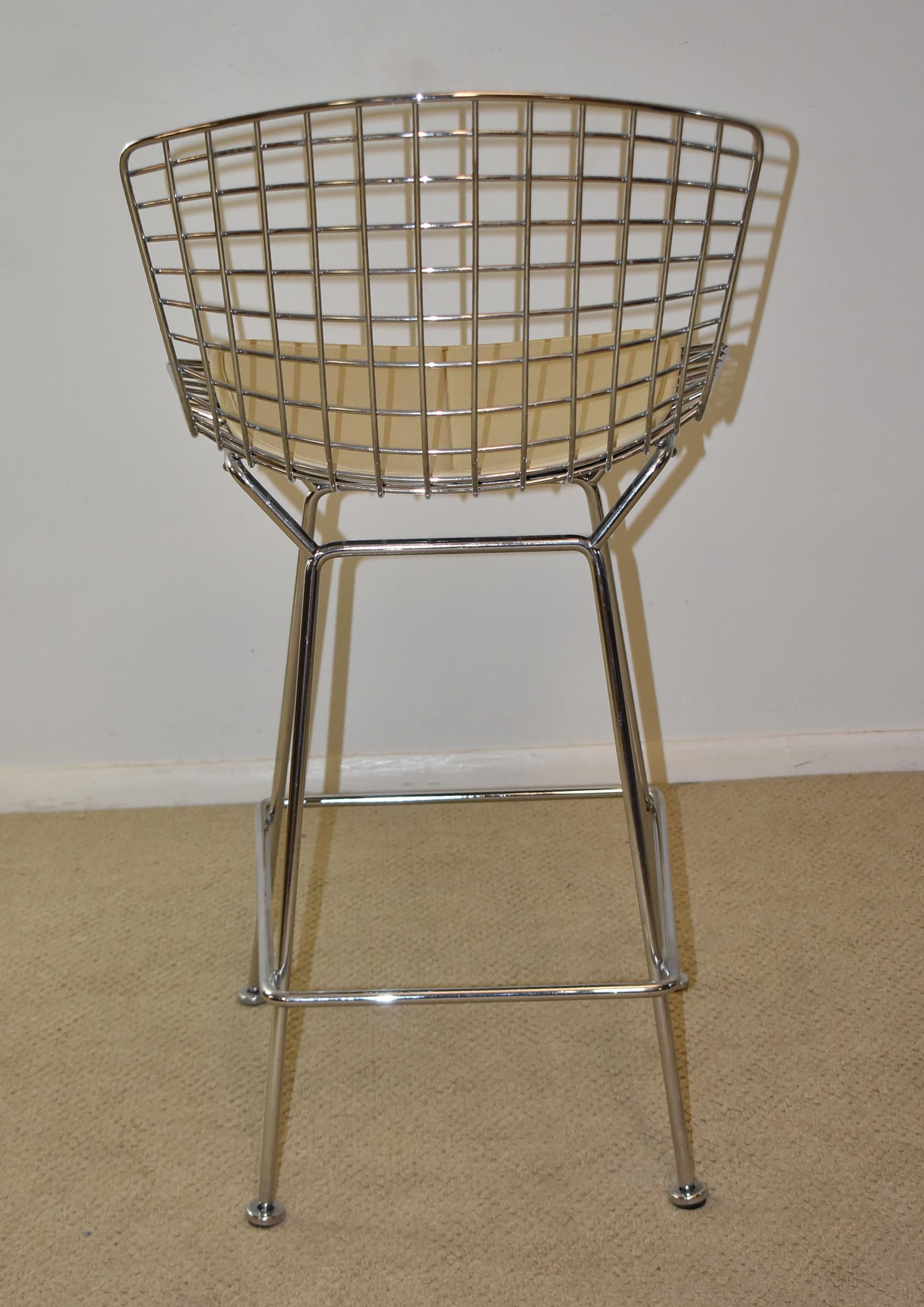 North American Modern Bertoia For Knoll Wire Bar Stool