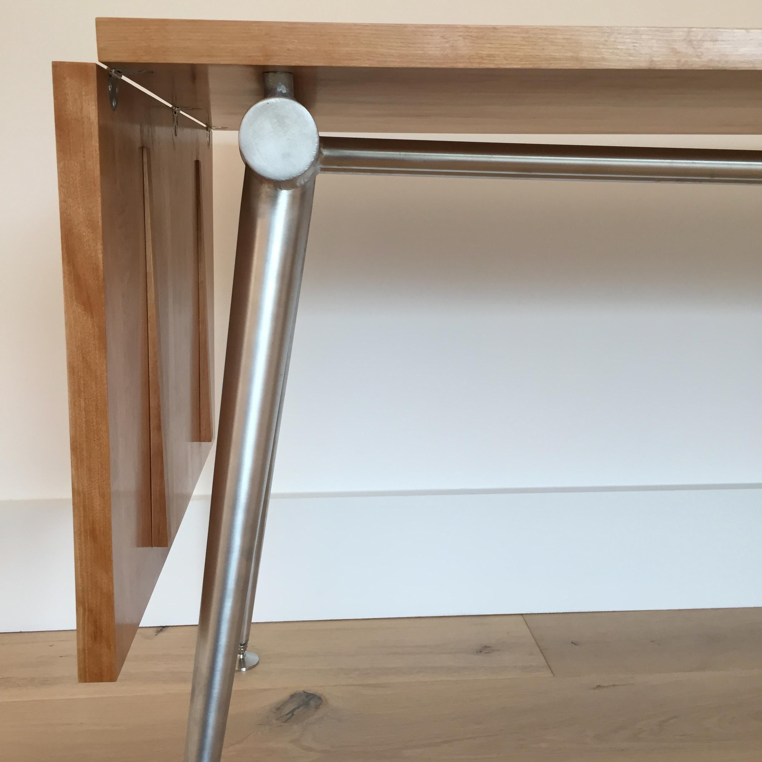 Contemporary Modern Bespoke Birch and Ash Wood Roller Desk For Sale