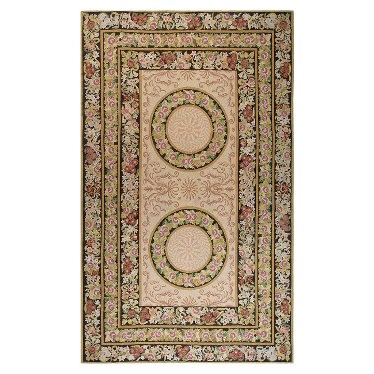 Contemporary Floral Bessarabian Design Handmade Wool Rug by Doris ...