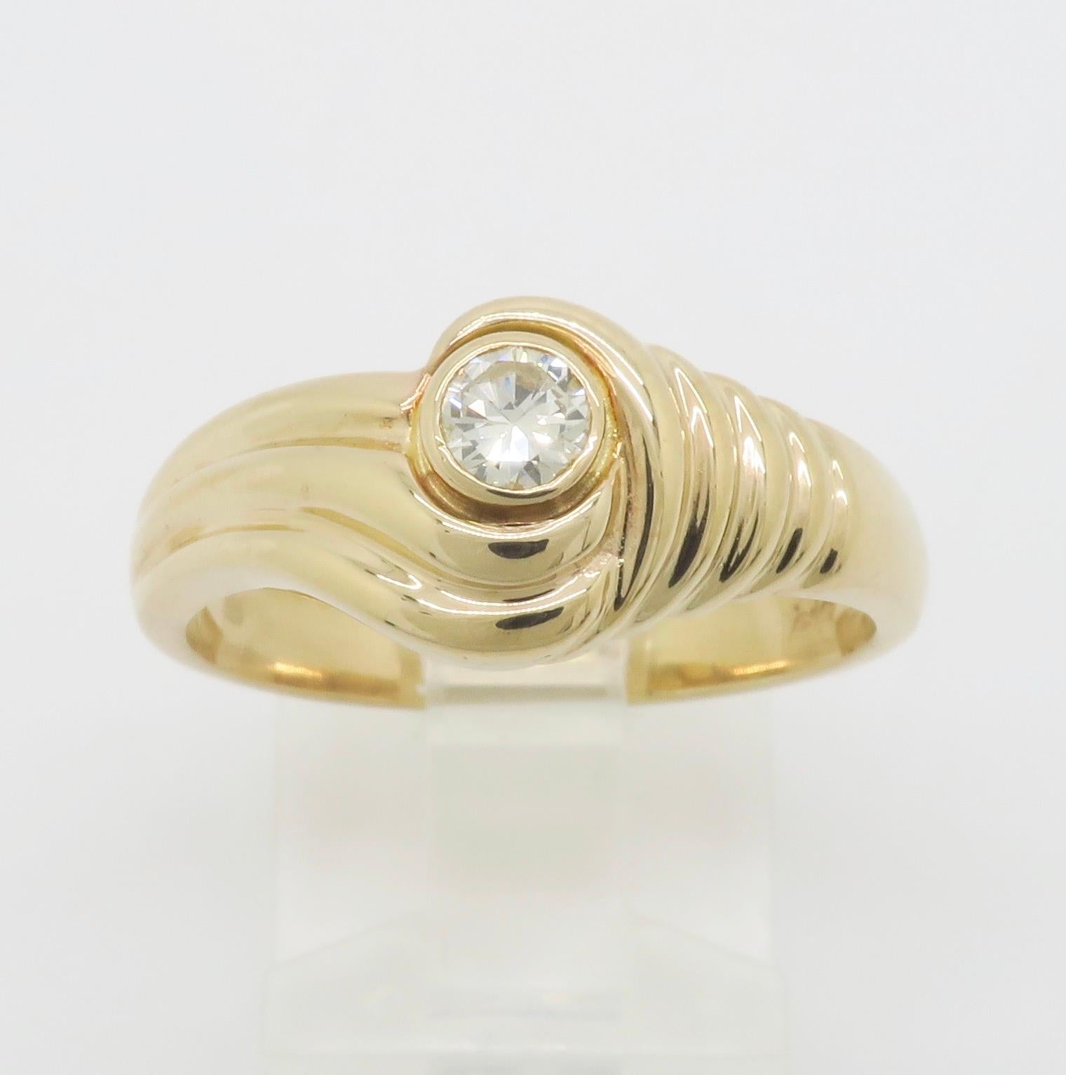 Moderner Diamantring mit Lünette 1