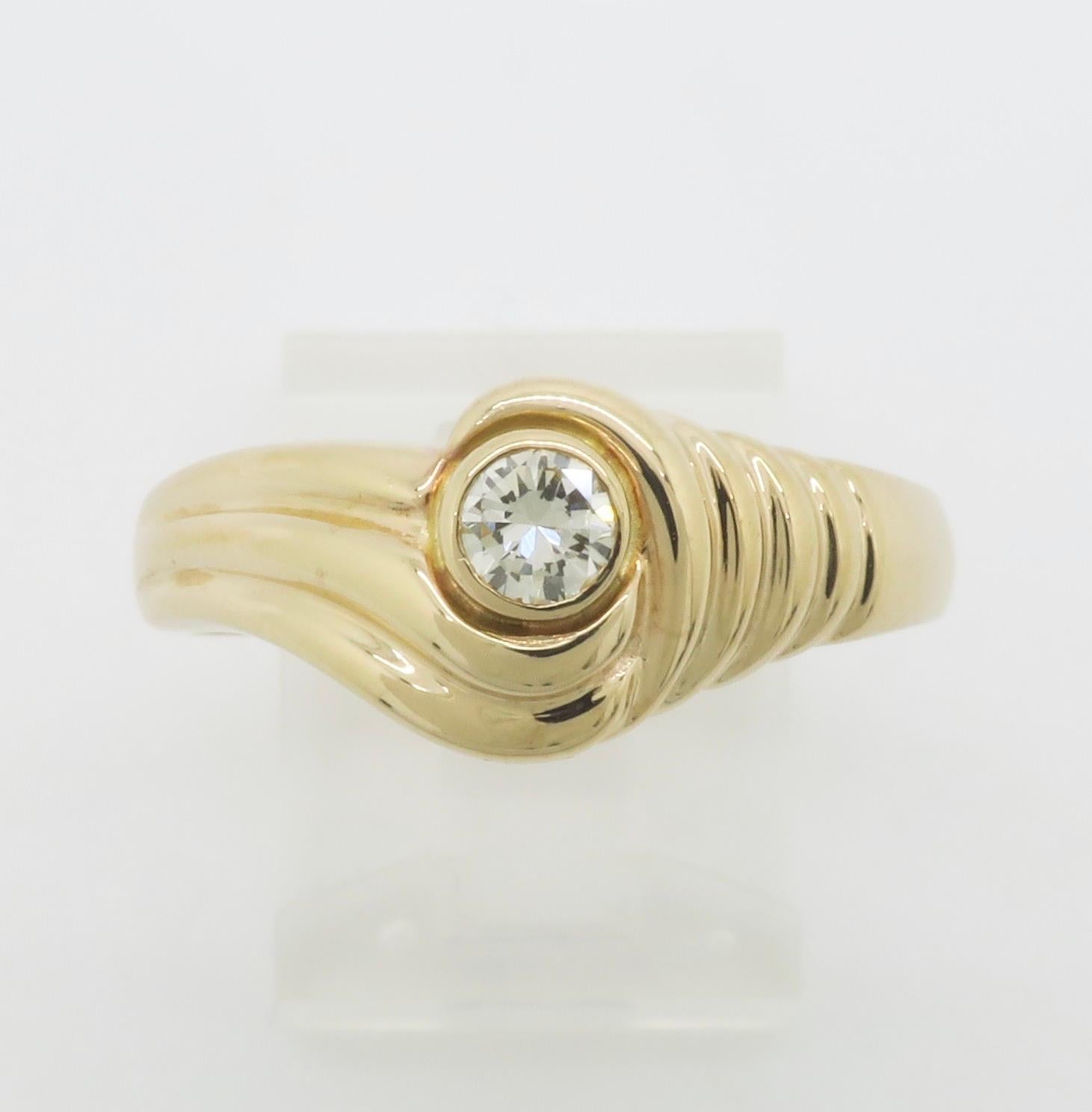 Moderner Diamantring mit Lünette 2