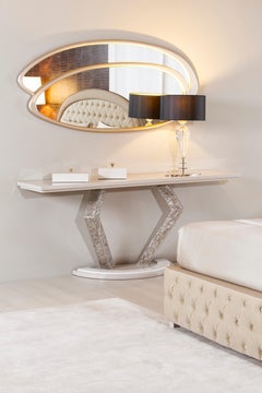 Modern Biarritz Wall Mirror Gold Lacquered Handmade in Portugal by Greenapple