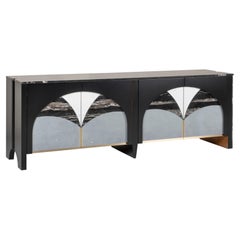 Modern Biloba Sideboard, Calacatta Marble, Handmade in Portugal by Greenapple