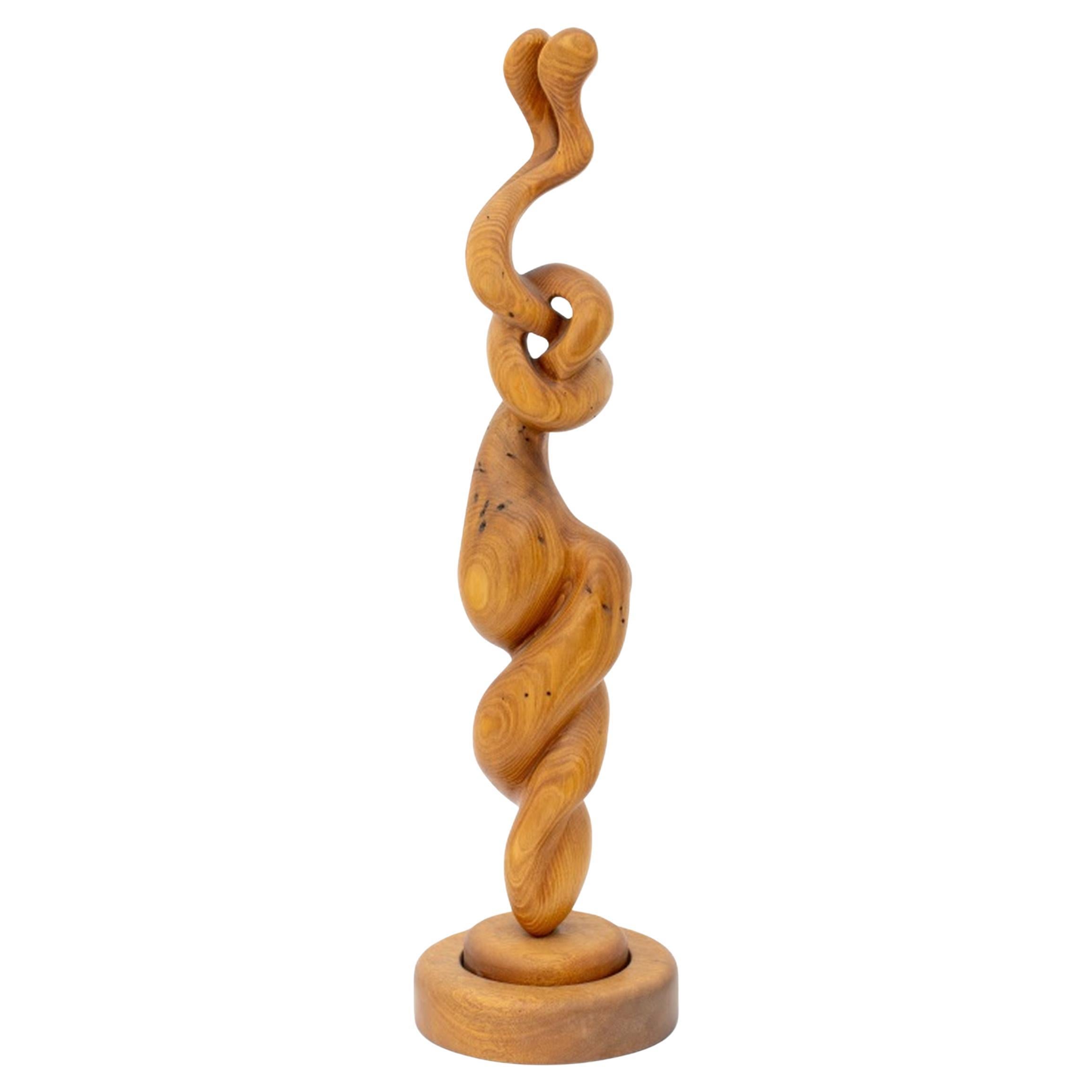 Scultura biomorfa moderna in Wood intagliato