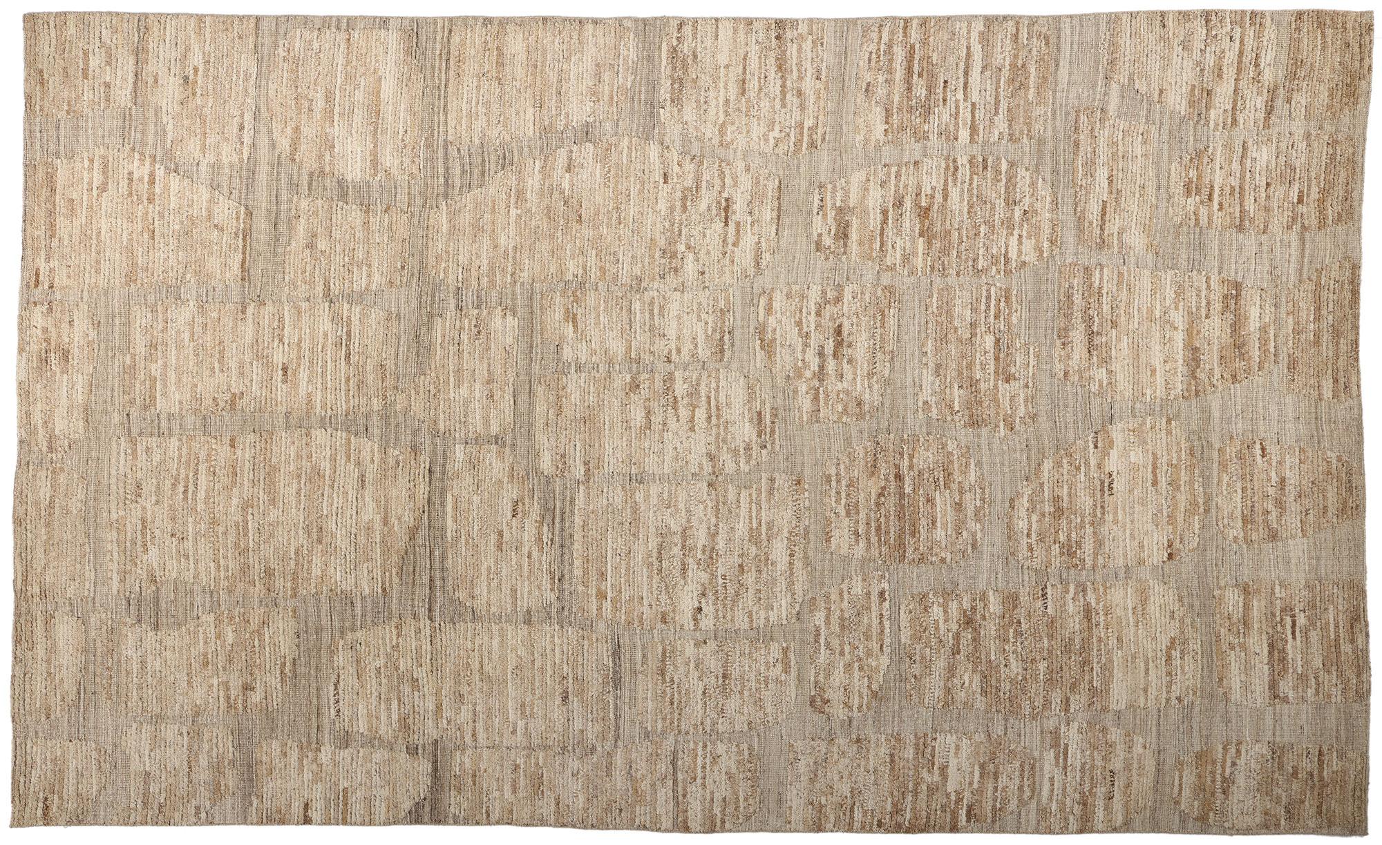 Modern Biomorphic Moroccan High-Low Rug, Biophilic Japandi Meets Wabi ...