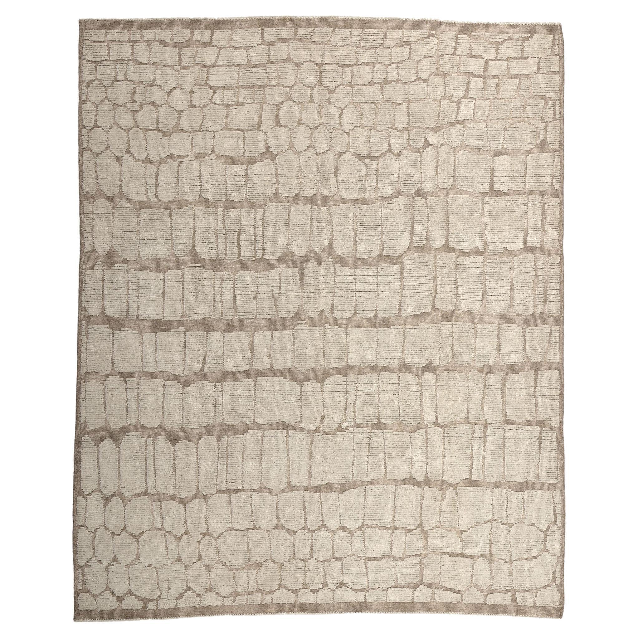 Modern Biomorphic Moroccan High-Low Rug, Biophilic Japandi Meets Wabi ...