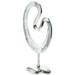 Modern Biomorphic Sculpture in Chromed Aluminum