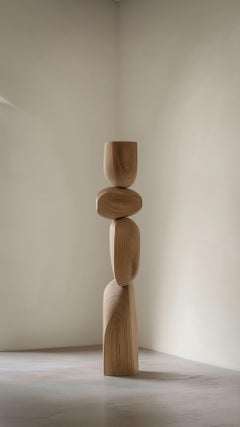 Modern Biomorphic Wood Sculpture Still Stand No104 by Joel Escalona