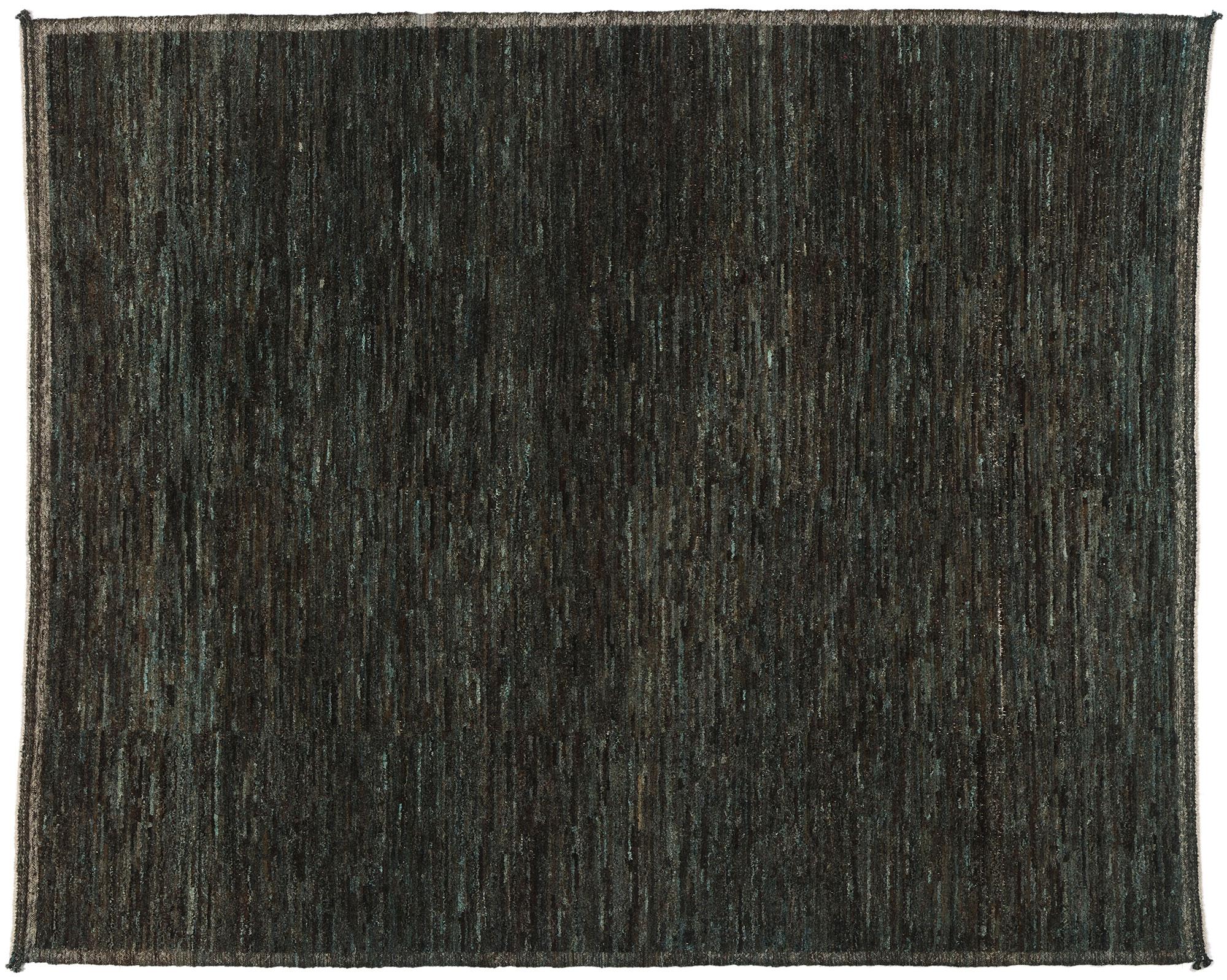 Pakistani Modern Biophilic Moroccan Rug, Earthy Biophilia Meets Zen Japandi For Sale