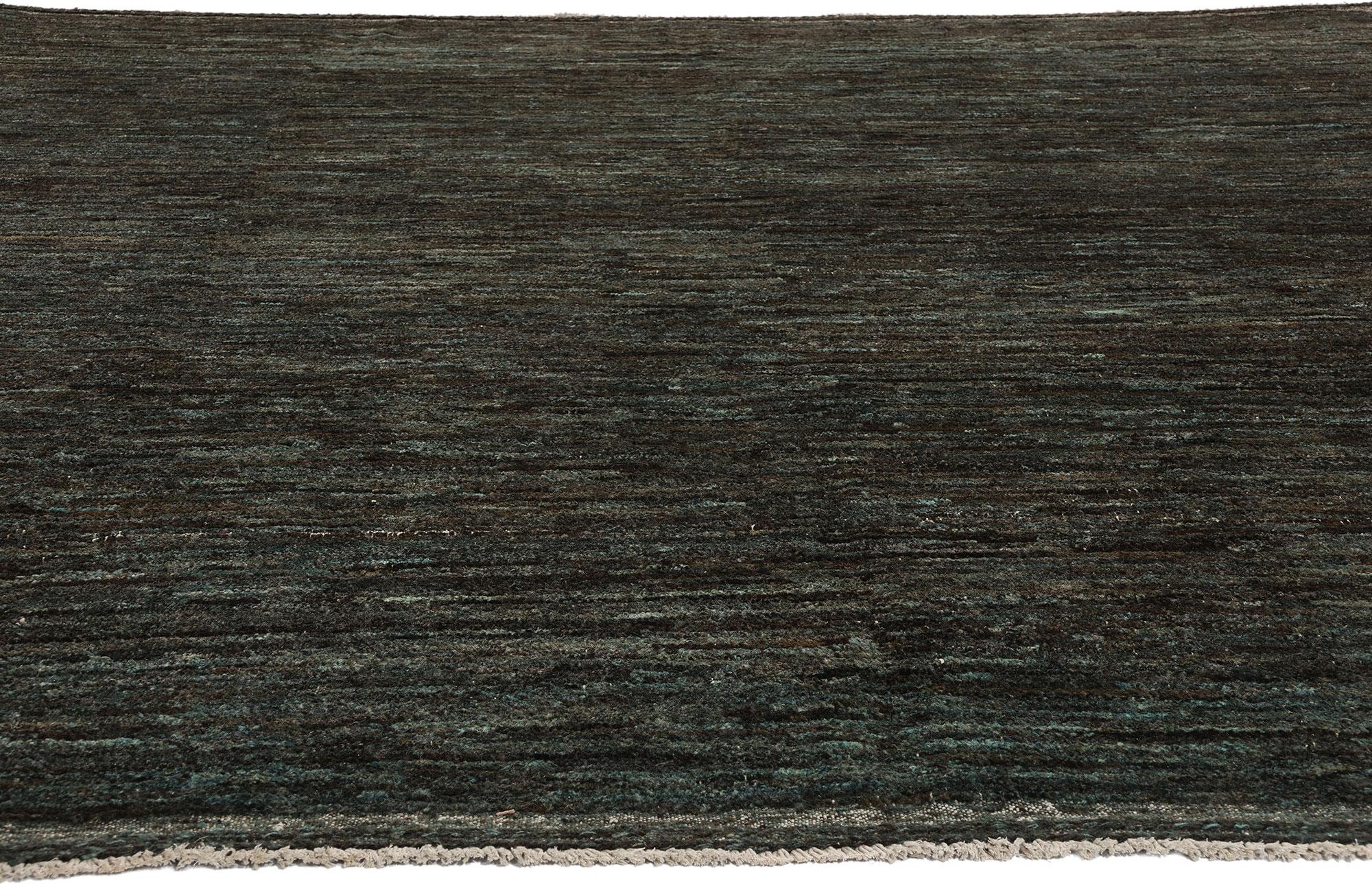 Wool Modern Biophilic Moroccan Rug, Earthy Biophilia Meets Zen Japandi For Sale