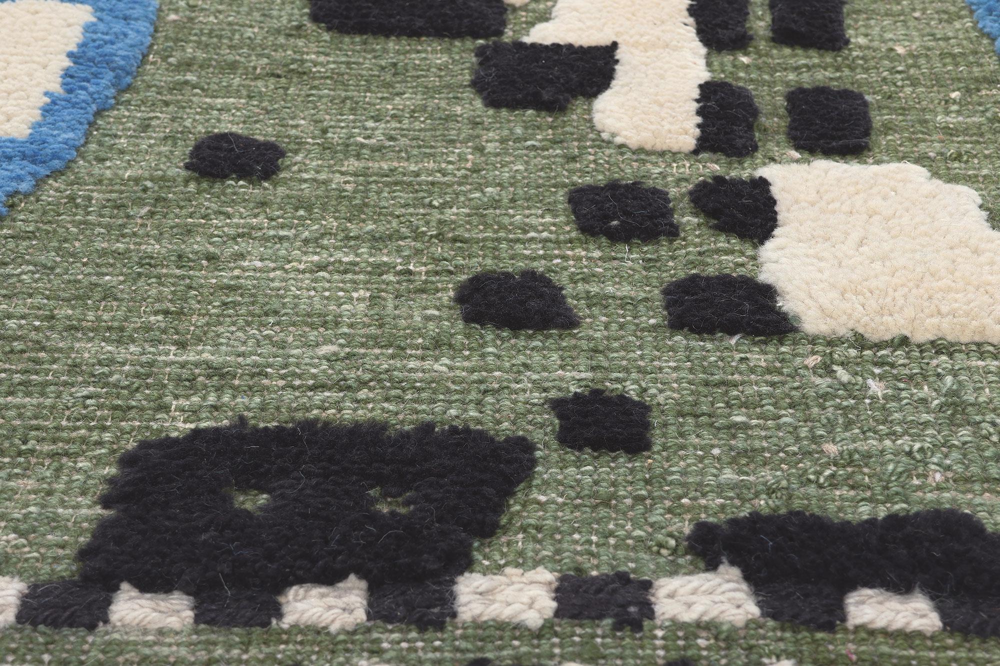 The Moderns Modern Biophilic Style Moroccan High-Low Rug Inspired by Nature (en anglais) en vente 1