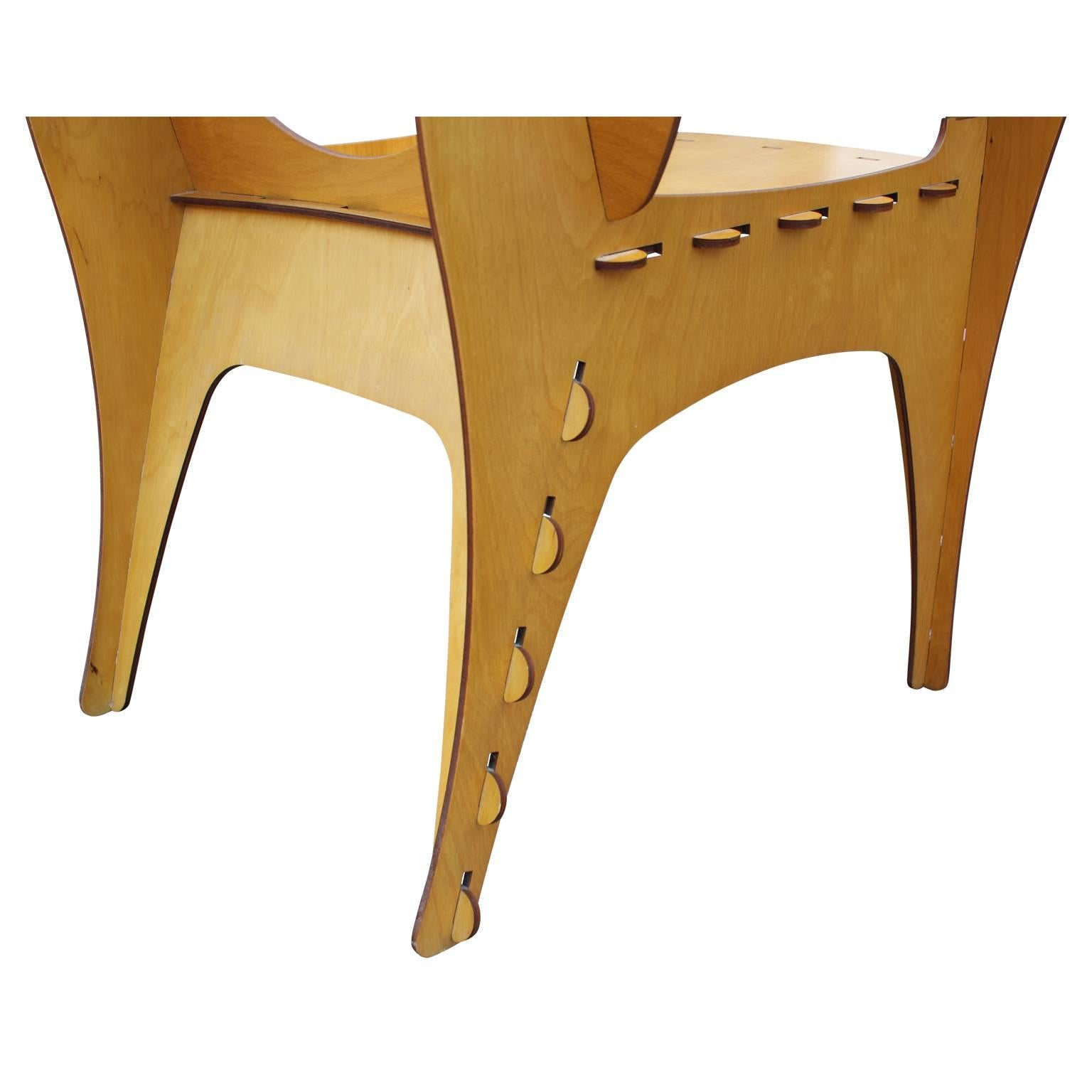 Modern Birch Plywood Design Puzzle Lounge Chair by David Kawecki 2