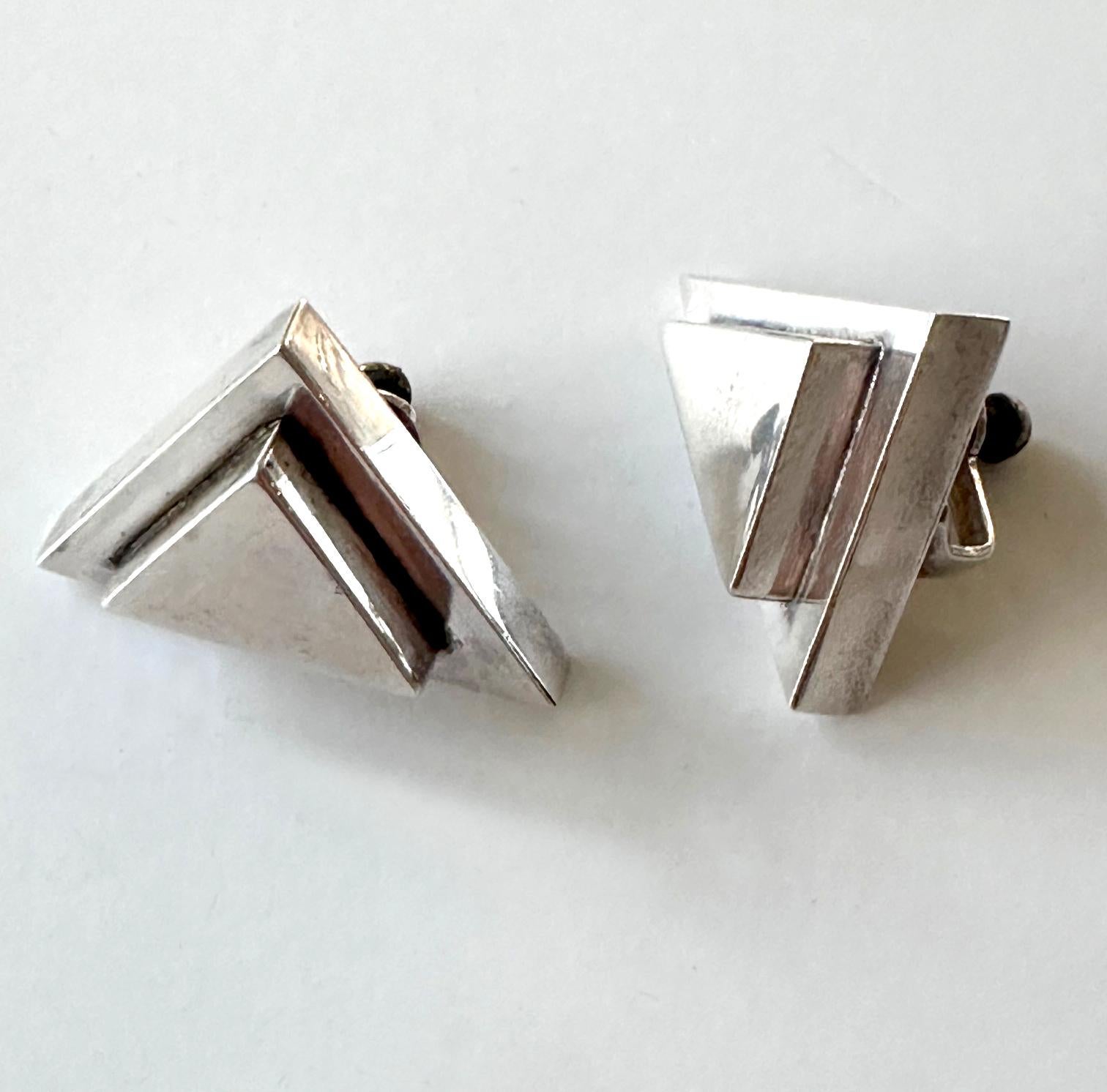 Conjunto de collar y pendientes de plata de ley con motivo de pájaro moderno Graziella Laffi en venta 3