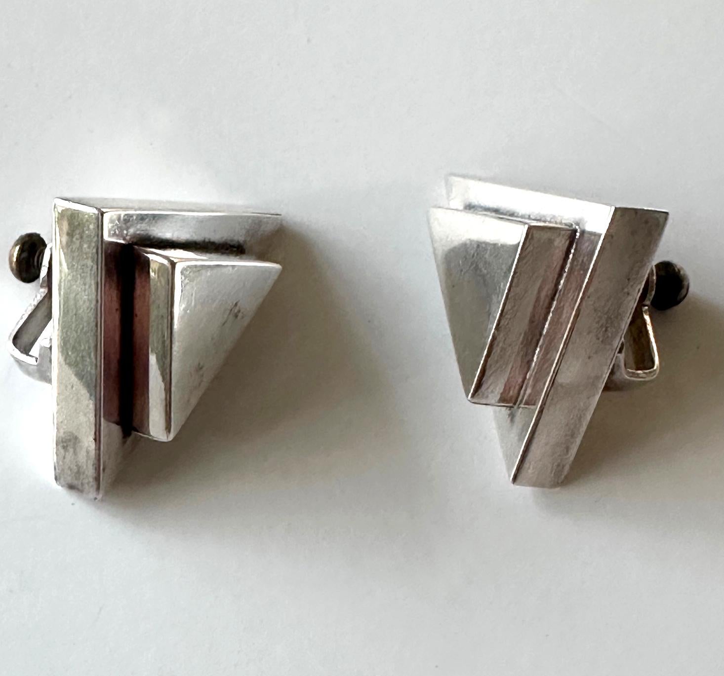 Conjunto de collar y pendientes de plata de ley con motivo de pájaro moderno Graziella Laffi en venta 4