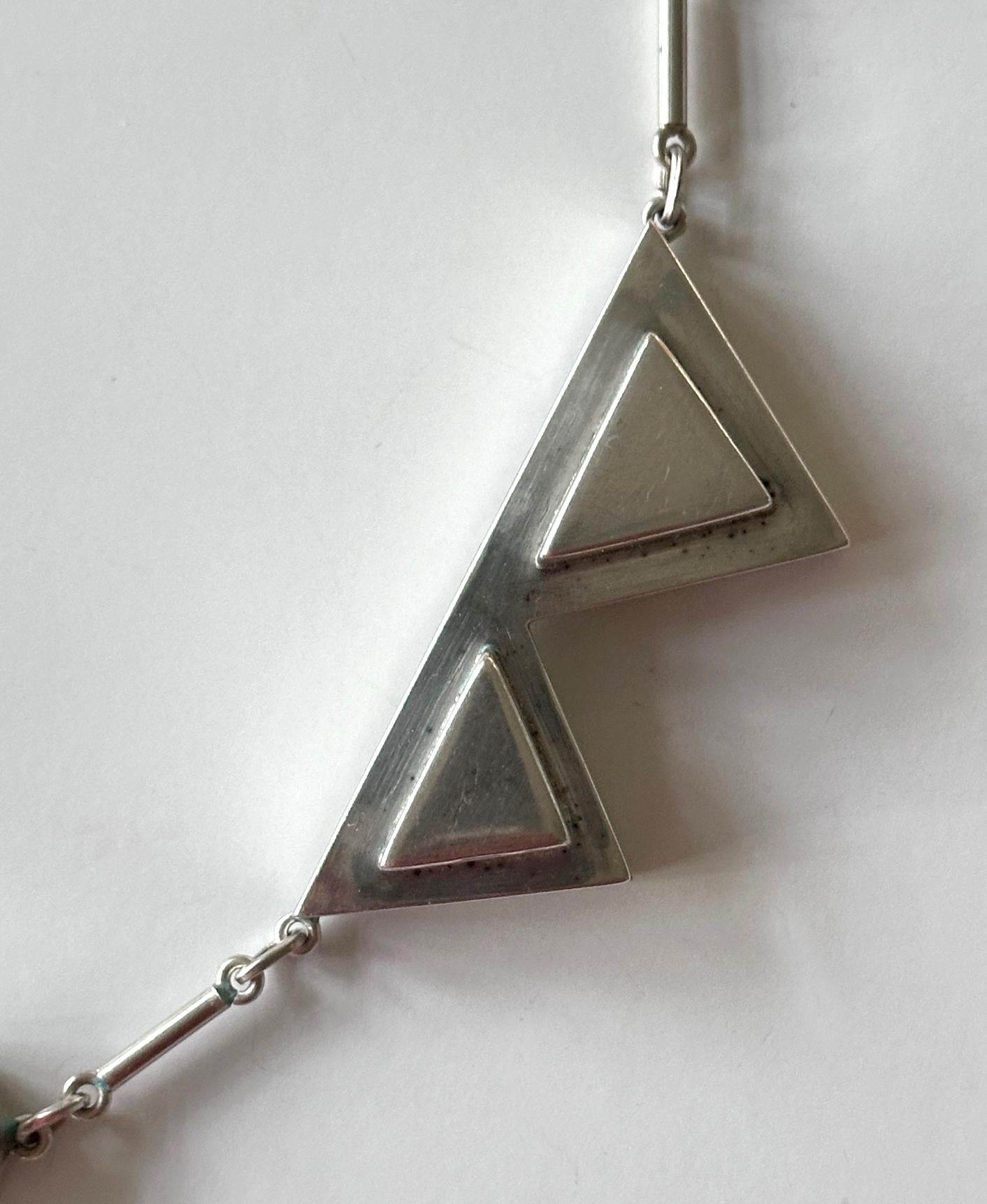 Conjunto de collar y pendientes de plata de ley con motivo de pájaro moderno Graziella Laffi en Bueno estado para la venta en Atlanta, GA