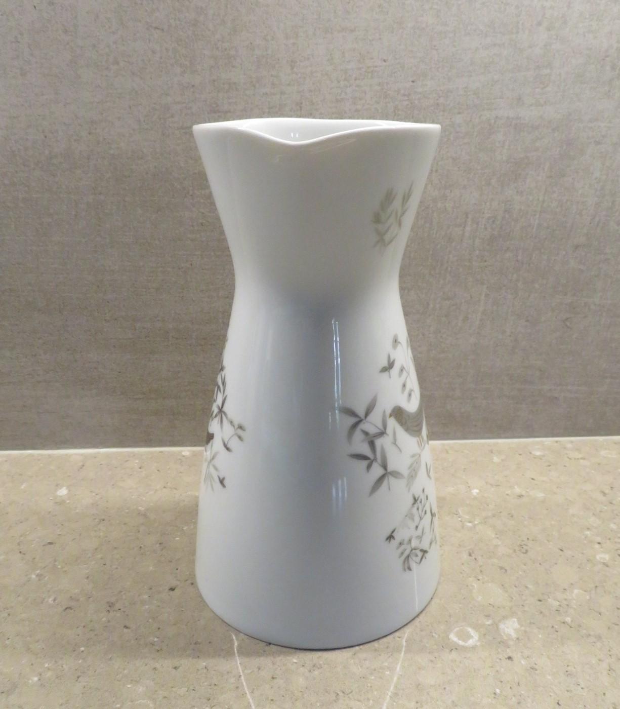 Ceramic Modern Birds on Trees Water Pitcher by Raymond Loewy for Rosenthal, 1960s