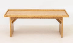 Modern Birdseye Maple Waterfall Coffee Table