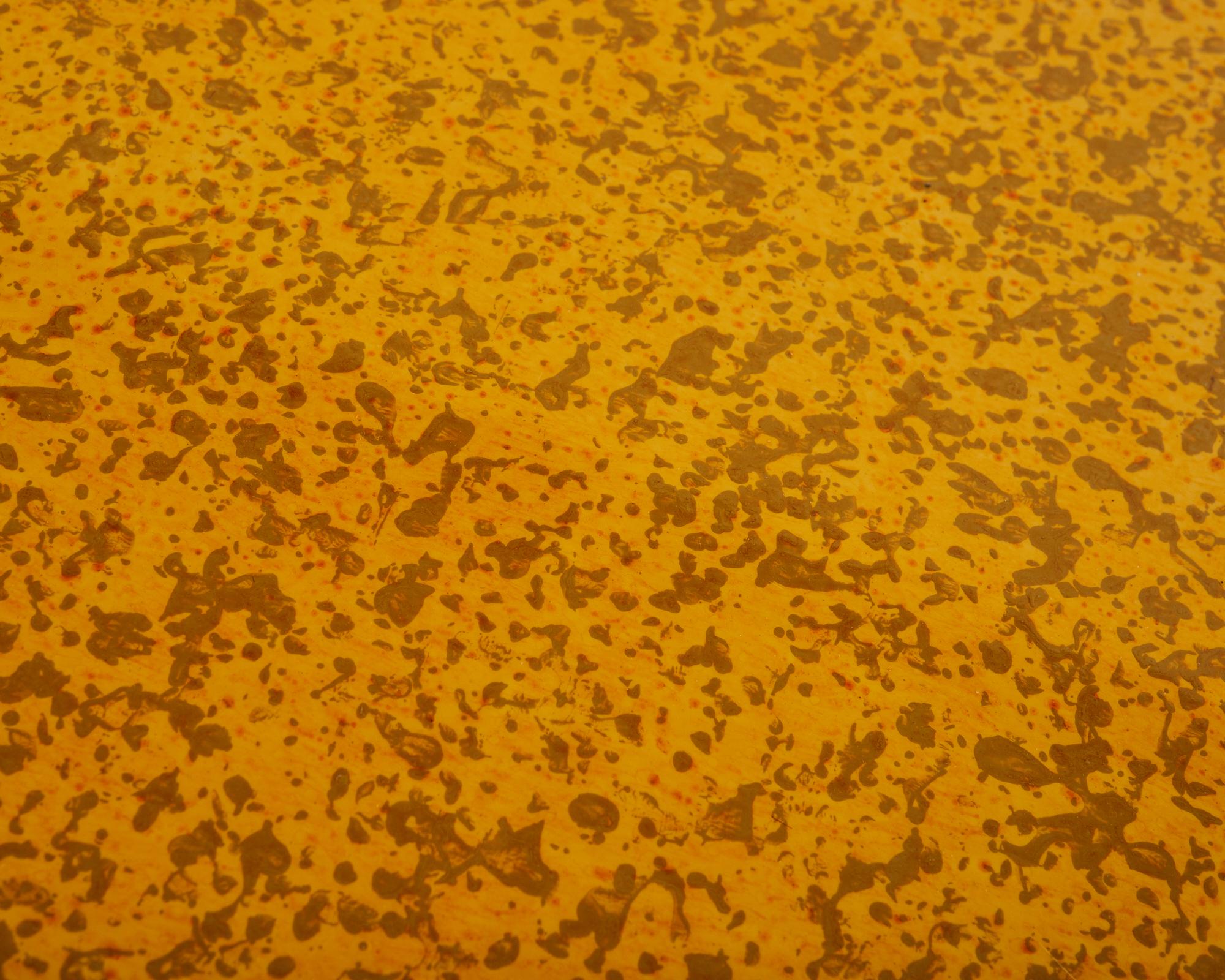 Modern Bistro Table Lacquer Spreckled by Artist Ira Yeager 7