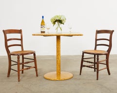 Modern Bistro Table Lacquer Spreckled by Artist Ira Yeager