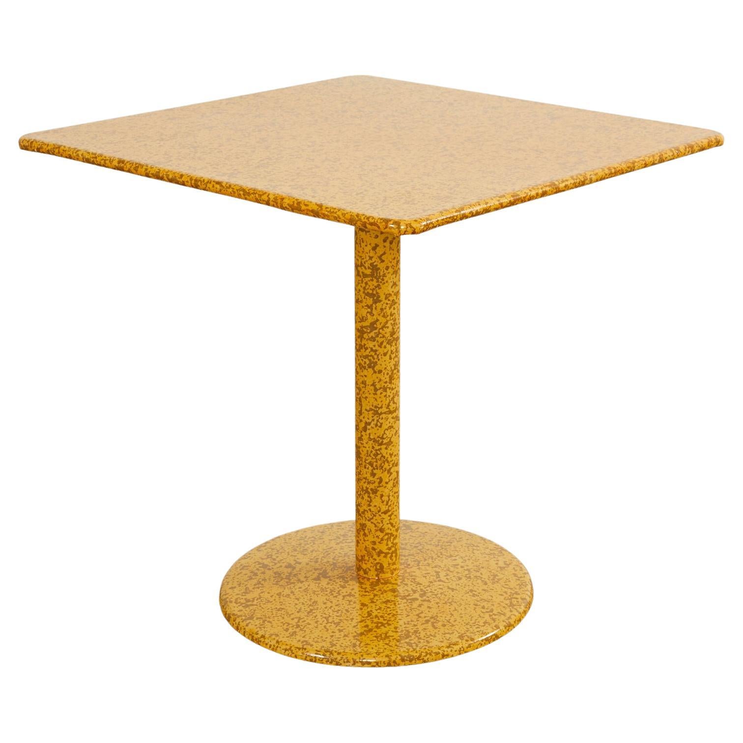 Modern Bistro Table Lacquer Spreckled by Artist Ira Yeager For Sale