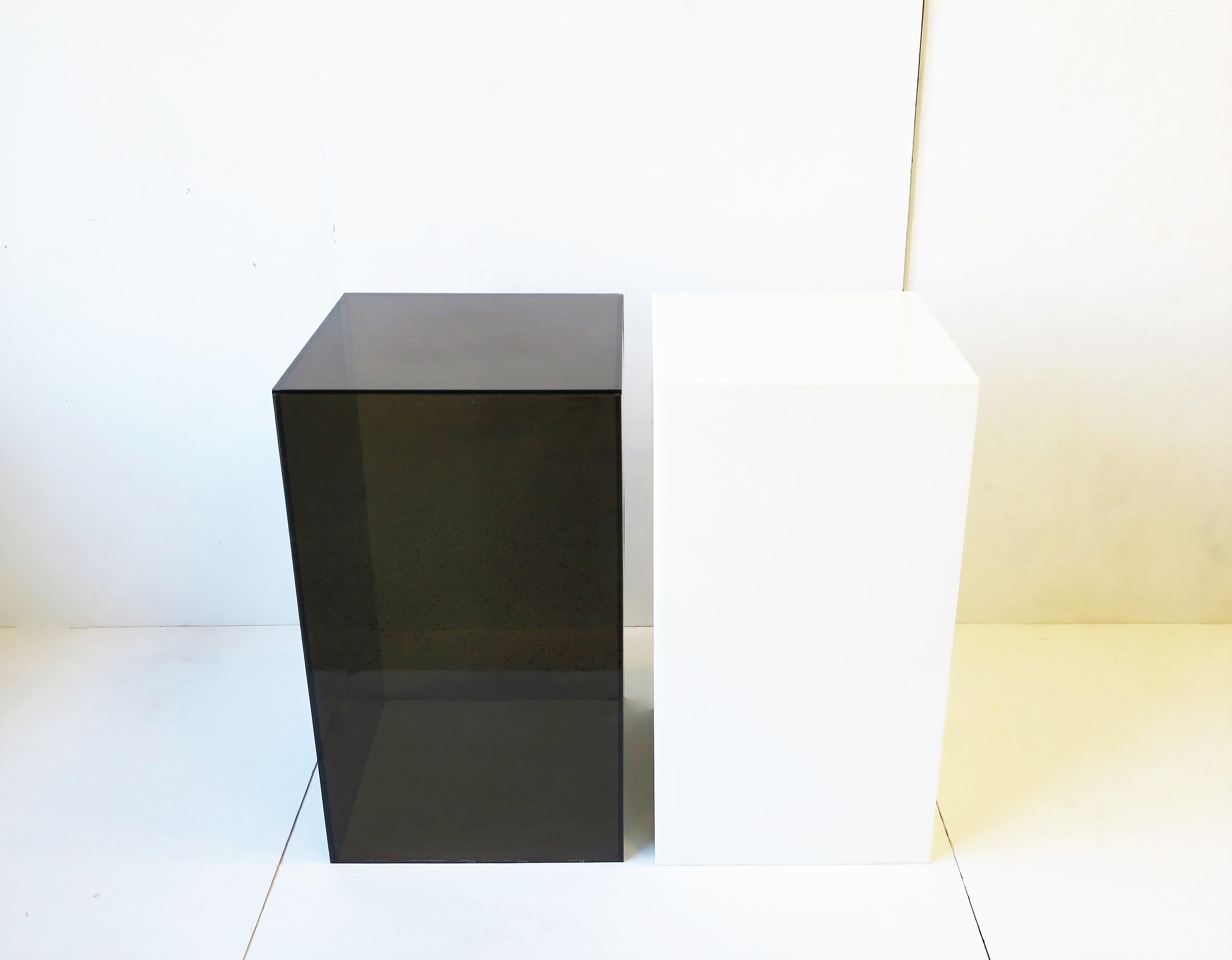 Black Acrylic Pedestal Column Stand or End Table 4