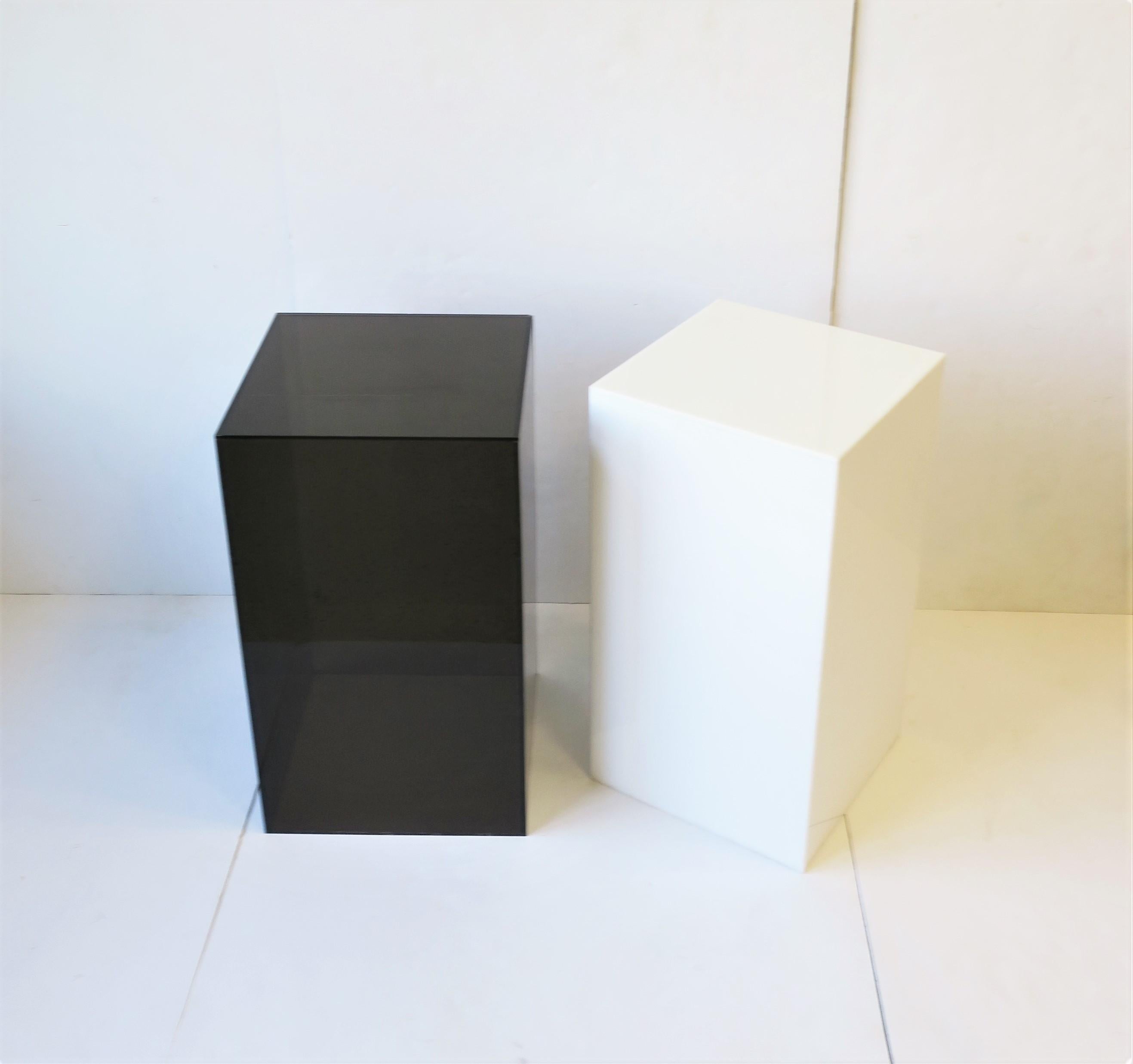 Black Acrylic Pedestal Column Stand or End Table 6
