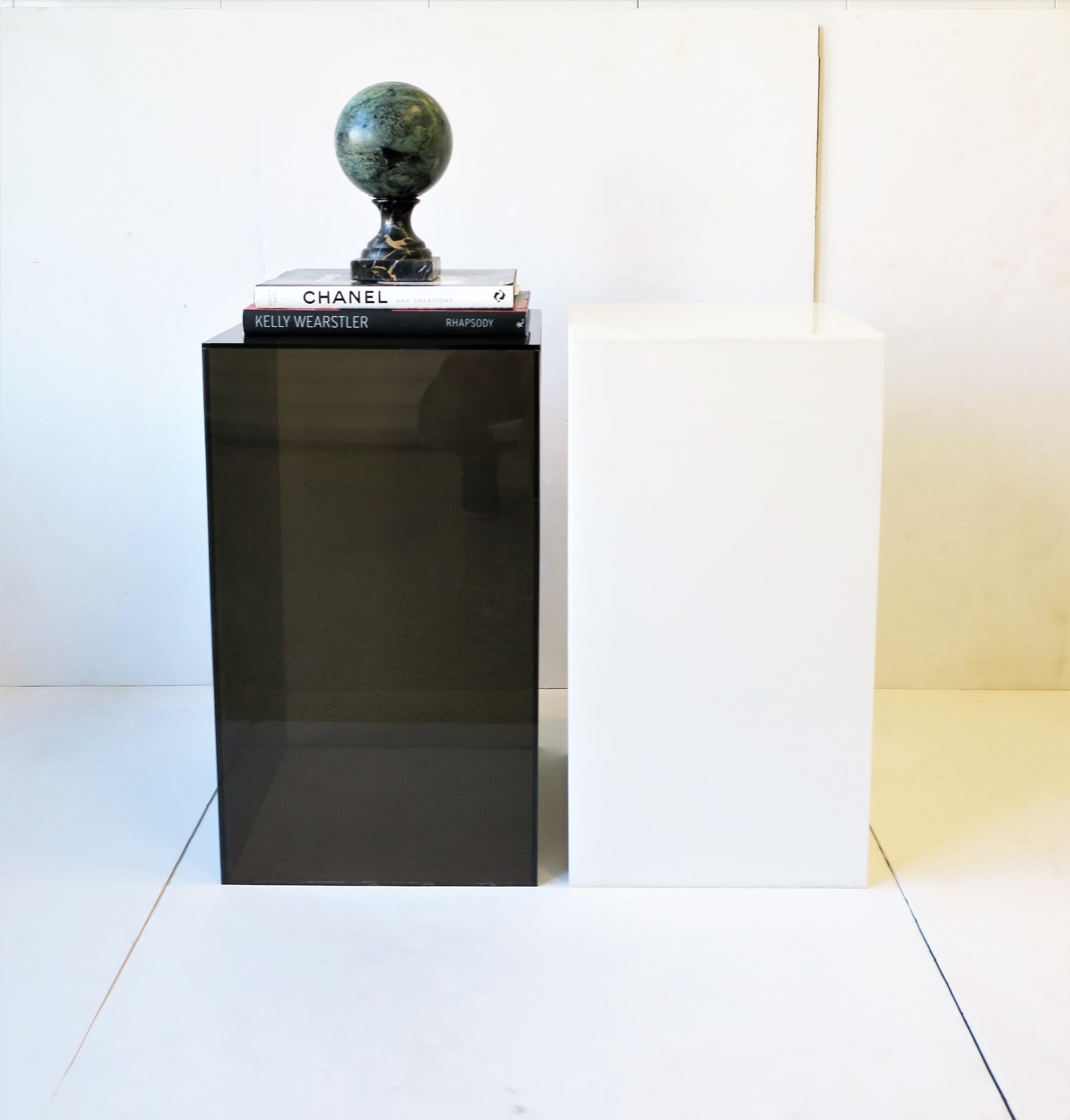 Black Acrylic Pedestal Column Stand or End Table 7
