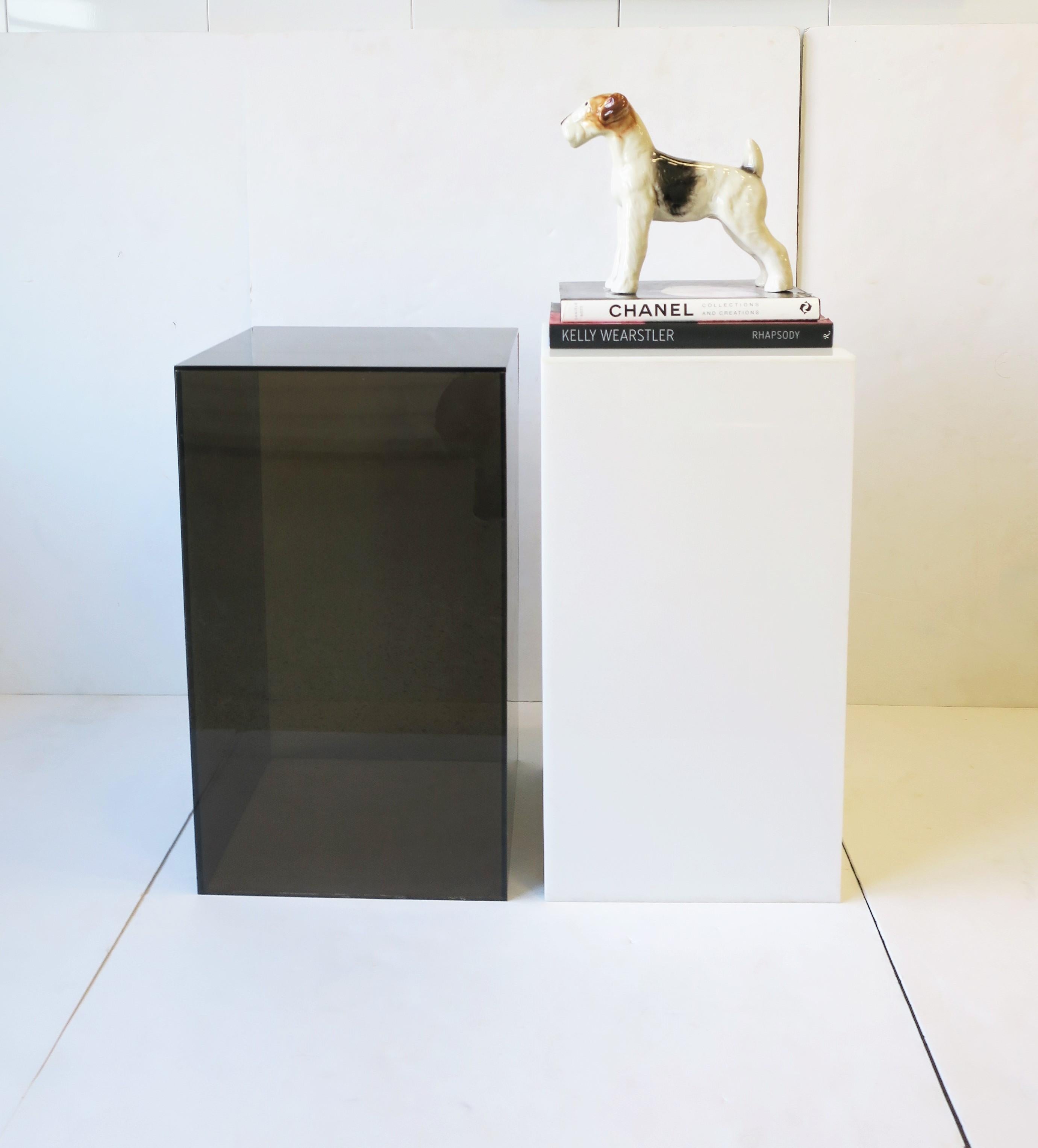 Black Acrylic Pedestal Column Stand or End Table 10