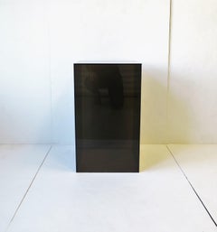 Black Acrylic Pedestal Column Stand or End Table
