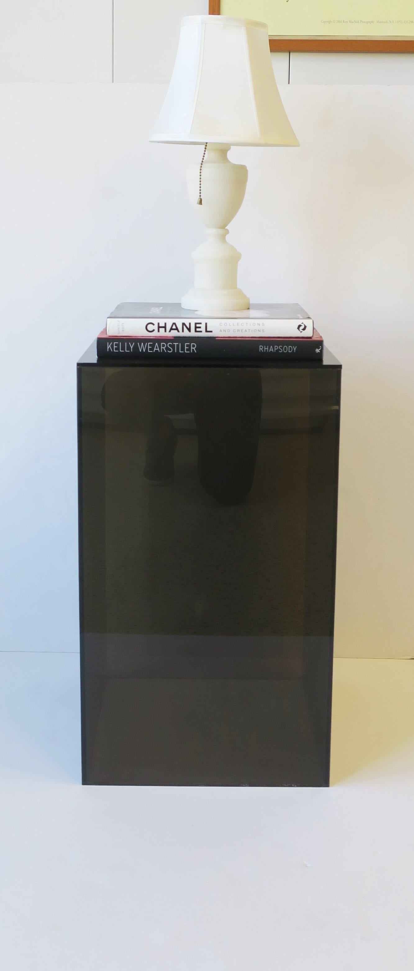 Black Acrylic Pedestal Column Stand or End Table 1