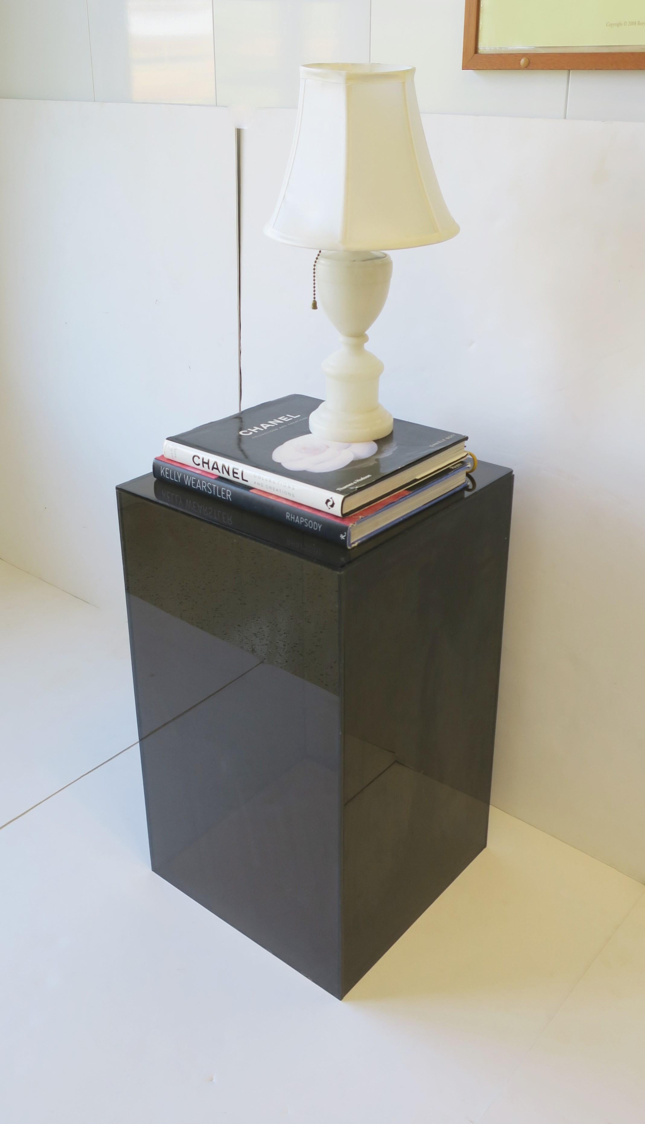 Black Acrylic Pedestal Column Stand or End Table 2