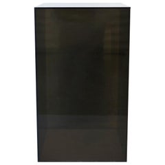 Support de colonne ou table d'extrémité à piédestal en acrylique noir