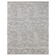 Modern Black and Beige  Wool Rug 7'9''x9'10''