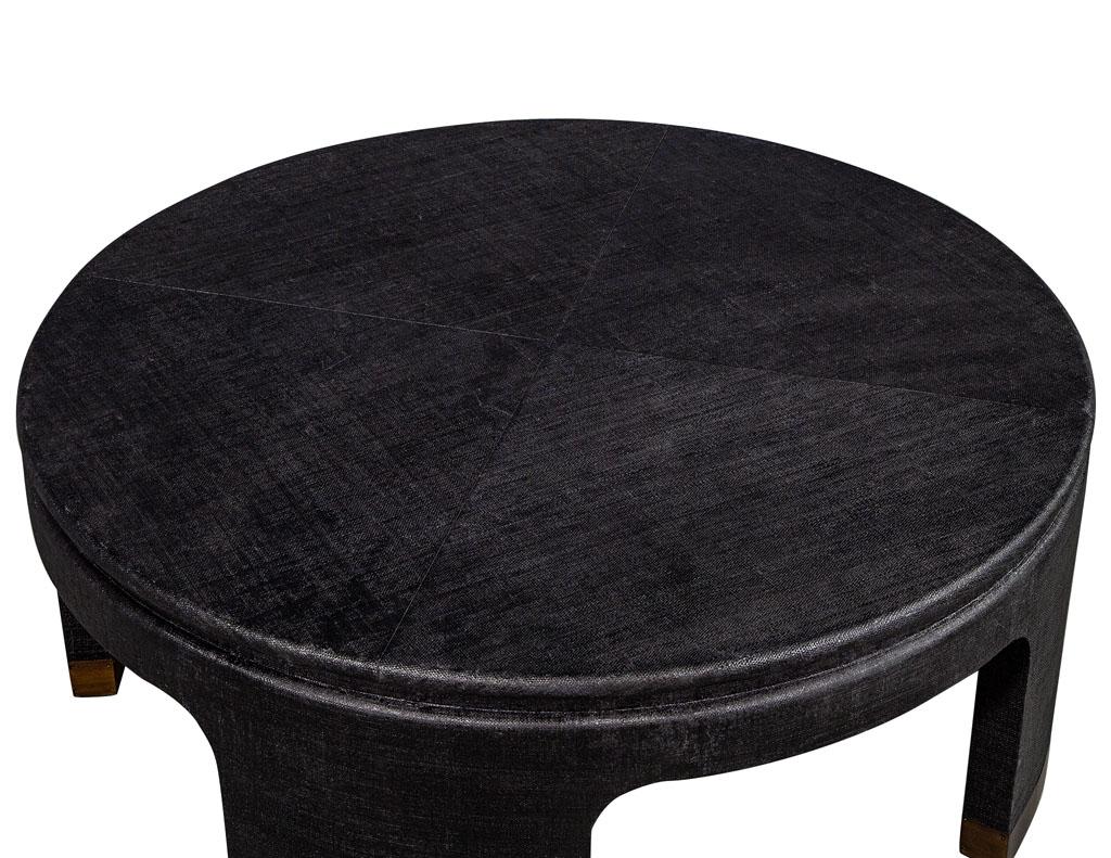 black and brass coffee table