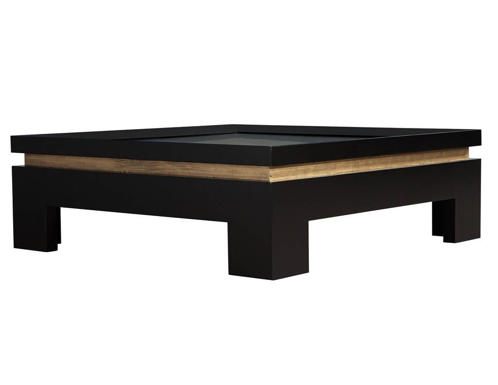 Modern Black and Gold Square Coffee Table 1
