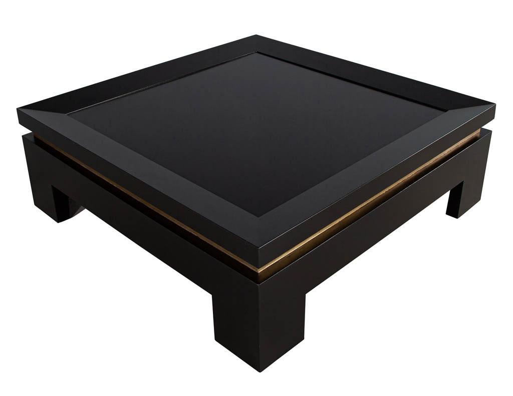 Modern Black and Gold Square Coffee Table 3