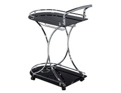 Modern Black and Metal Bar Cart Trolley