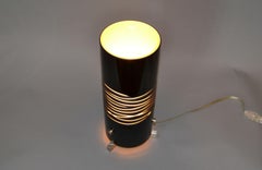 Lampe de bureau moderne noire et sable soufflée à la main Oggetti Luce Dune Due par Simona