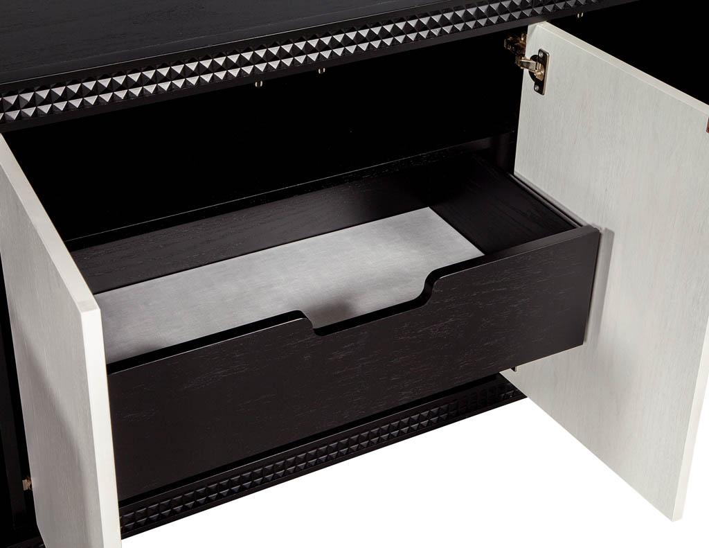 black and white credenza