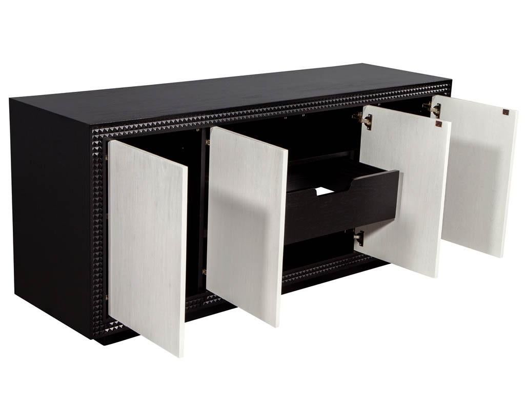 American Modern Black and White Buffet Sideboard