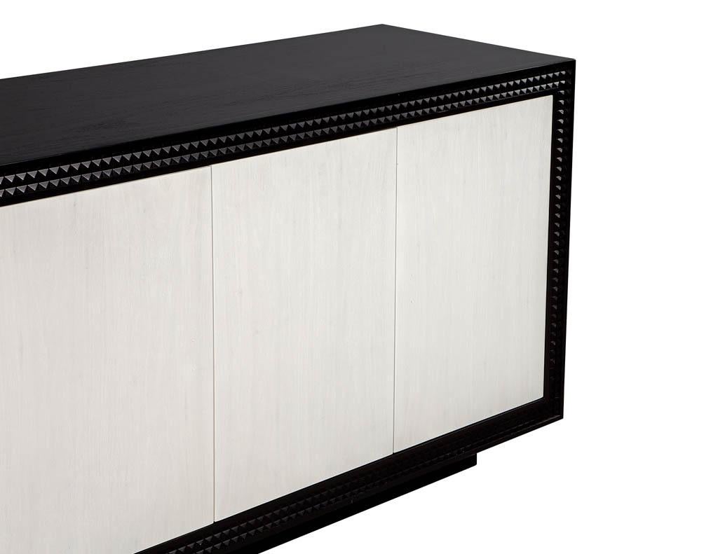 Contemporary Modern Black and White Buffet Sideboard