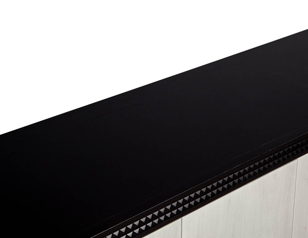 Metal Modern Black and White Buffet Sideboard