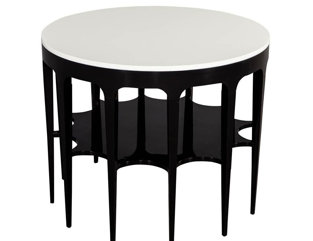 American Modern Black and White Custom Center Table