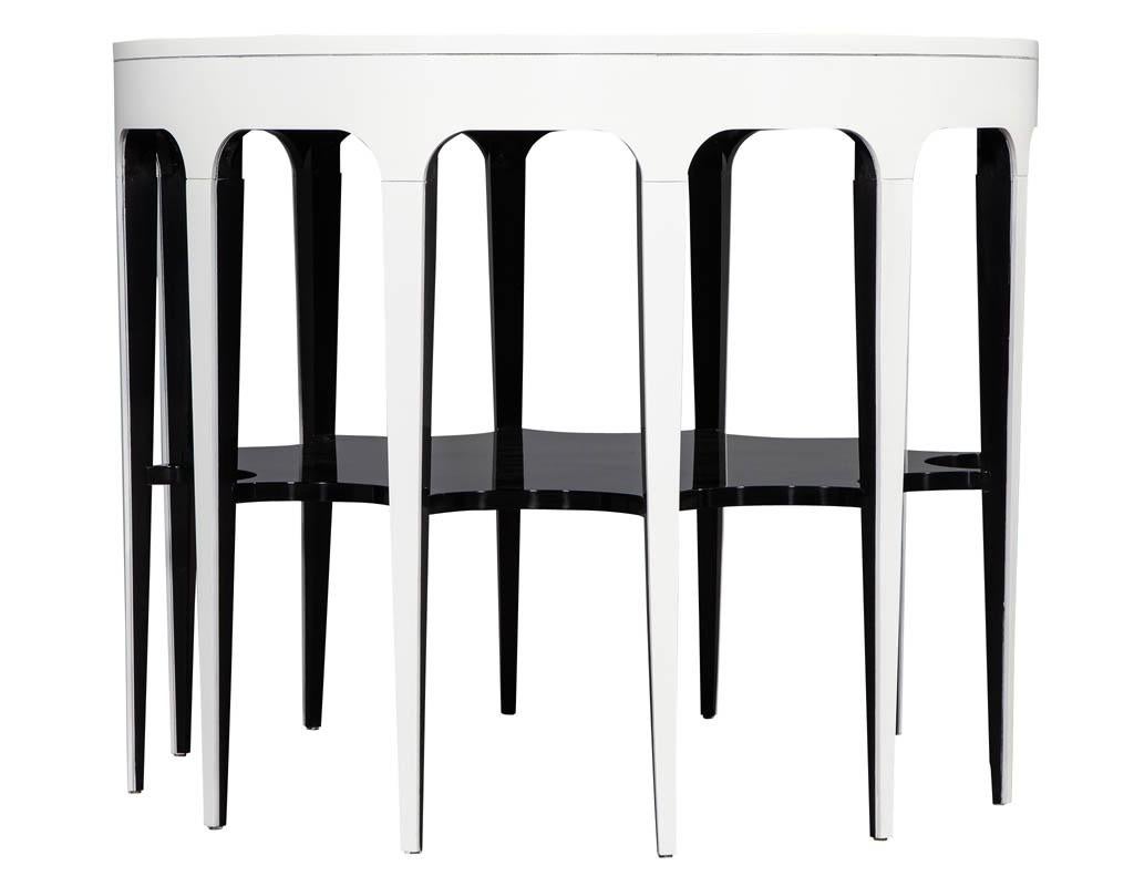 Contemporary Modern Black and White Custom Center Table