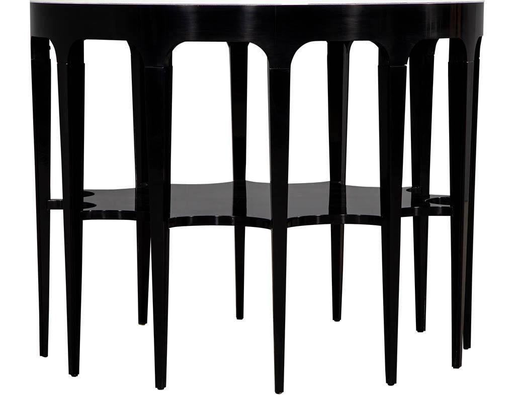 Wood Modern Black and White Custom Center Table