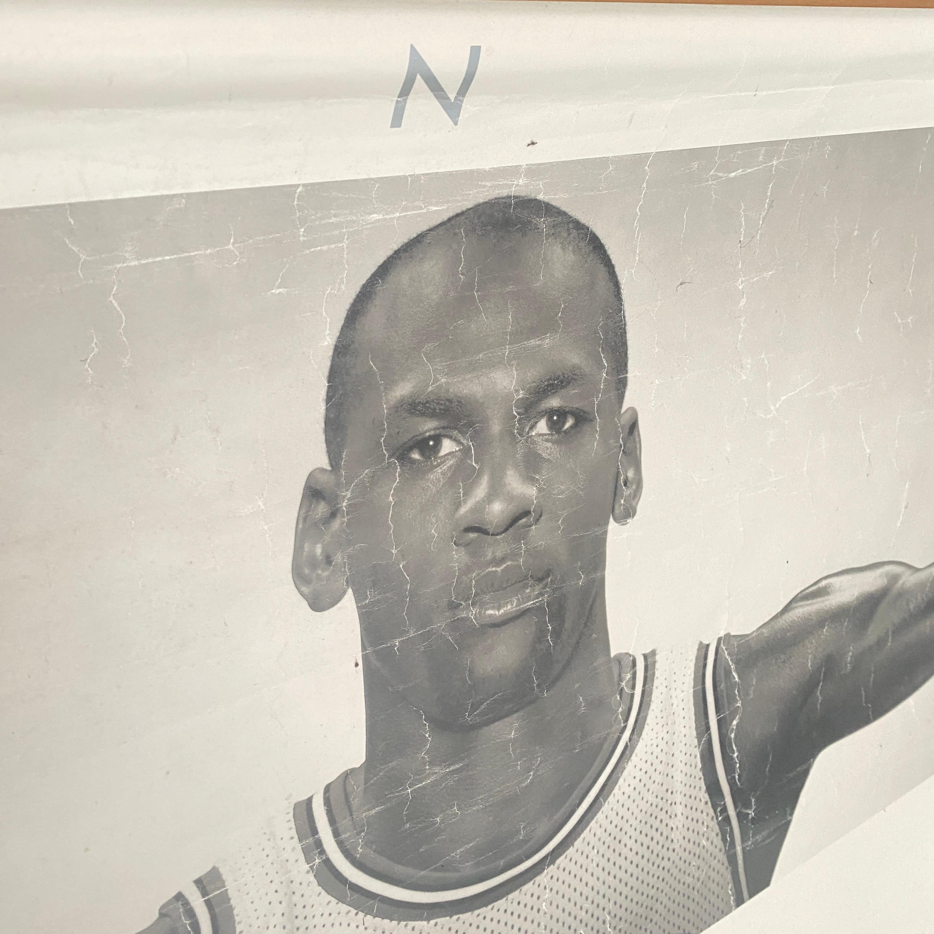 Modern Black and White Michael Jordan Poster by NIKE, 1990s 2
